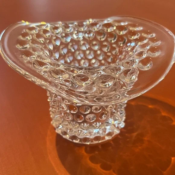 Vintage Fenton Clear Glass Spike Design Top Hat 1960’s 2.5"H X 4" - Picture 4 of 15